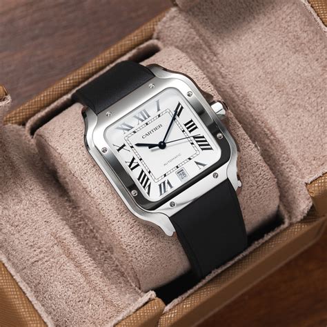 cartier santos dumont rubber strap|cartier santos 100 rubber strap.